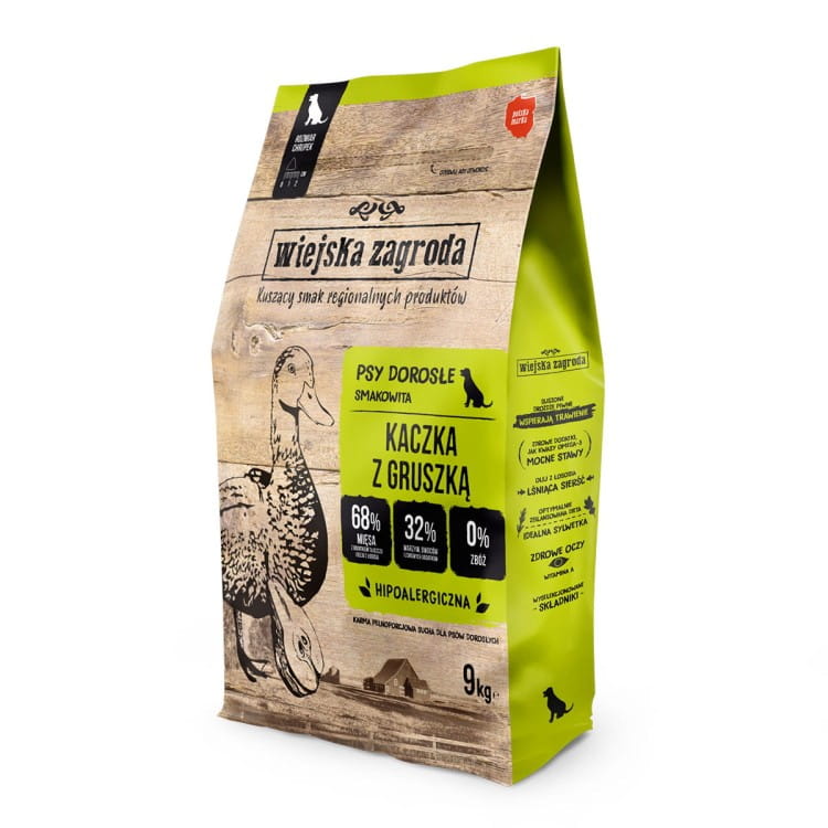 Wiejska Zagroda – Kaczka z Gruszką, Chrupki L 9kg