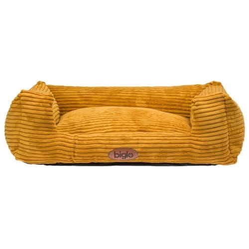 Biglo Bed Odi Honey XL – Sztruksowe Legowisko dla Dużych Psów i Szczeniąt