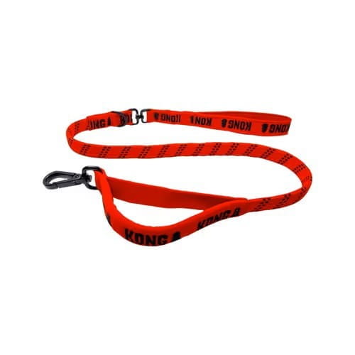 KONG Zero Shock Leash 1,02 m – Czerwona Smycz Amortyzowana dla Dużego Psa