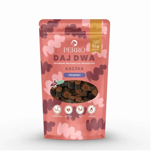 Perro Daj Dwa – Trenerki z Kaczki 85g – Przysmaki Hipoalergiczne