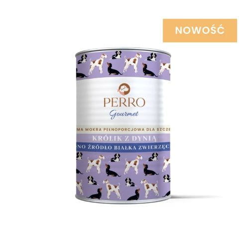 Perro JUNIOR Królik z Dynią 400g – Monobiałkowa Karma dla Szczeniąt