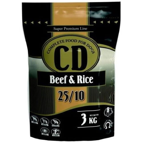 Delikan CD – Wołowina z Ryżem 3kg – Karma Sucha dla Psów Dorosłych