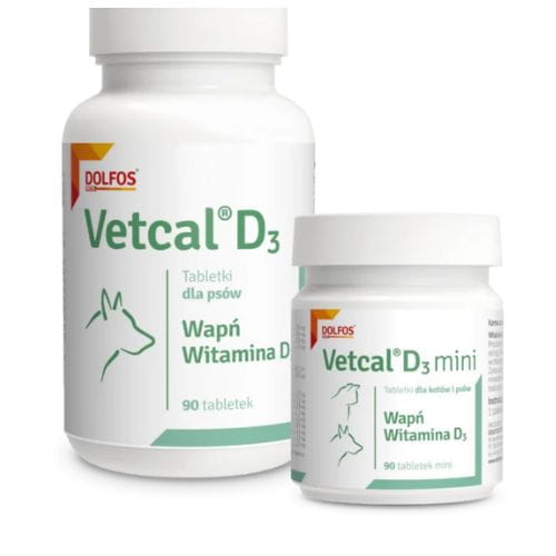 Dolfos Vetcal D3 Mini 45g – Małe Tabletki z Wapniem i D3 dla Psów
