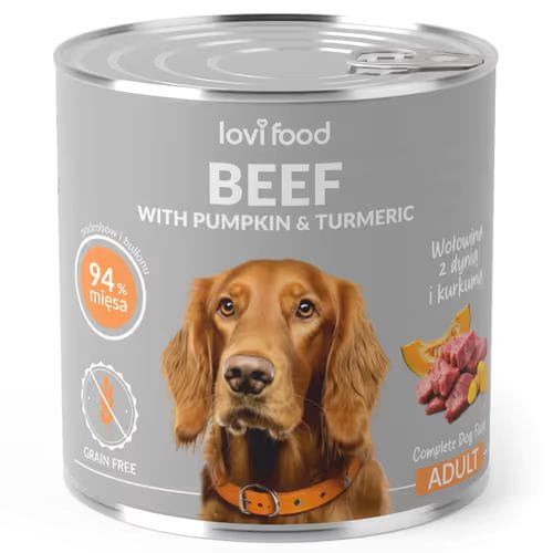 Lovi Food Wołowina z Dynią i Kurkumą 800g – Superfood dla Psów