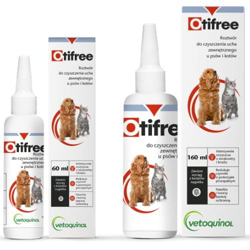 Otifree 60ml – Płyn do Czyszczenia Uszu dla Psów i Kotów