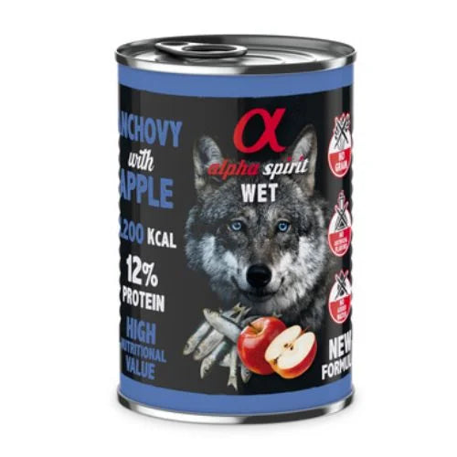 Alpha Spirit Anchovy with Apple 400g – Monobiałkowa Mokra Karma