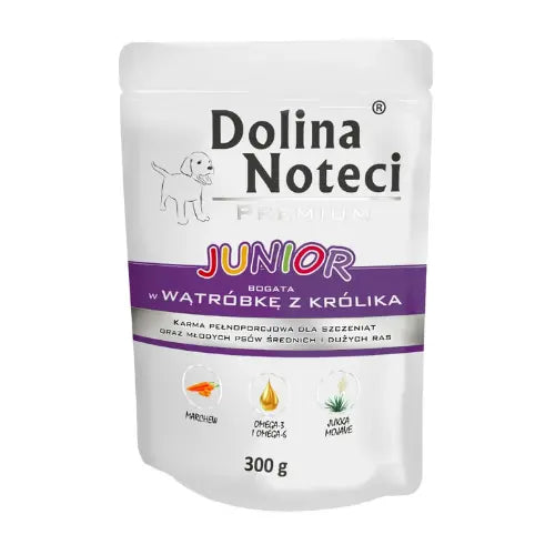 Dolina Noteci Premium Junior 300g – Karma Mokra z Królikiem i Wątróbką