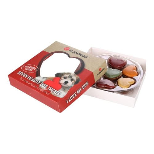 Flamingo Czekoladki Serduszka Bez Cukru – Smakołyki dla Psów 114 g