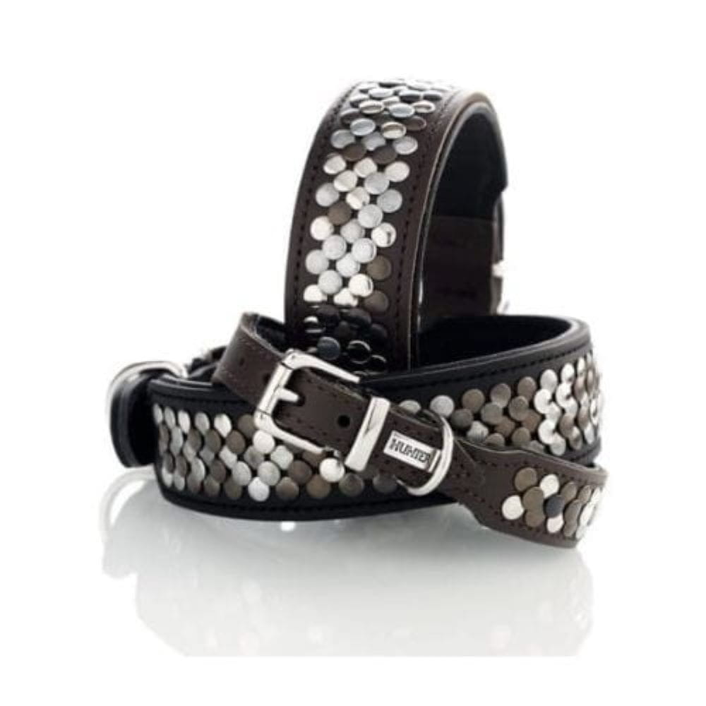 Hunter Arizona – Ciemnobrązowa Skórzana Obroża dla Dużego Psa