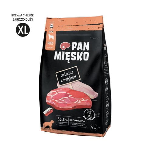 Pan Mięsko Cielęcina z Indykiem – Chrupki XL 9kg