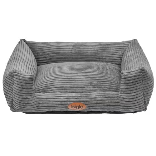 Biglo Bed Odi Ash – Popielate Sztruksowe Legowisko XL dla Wielkiego Psa