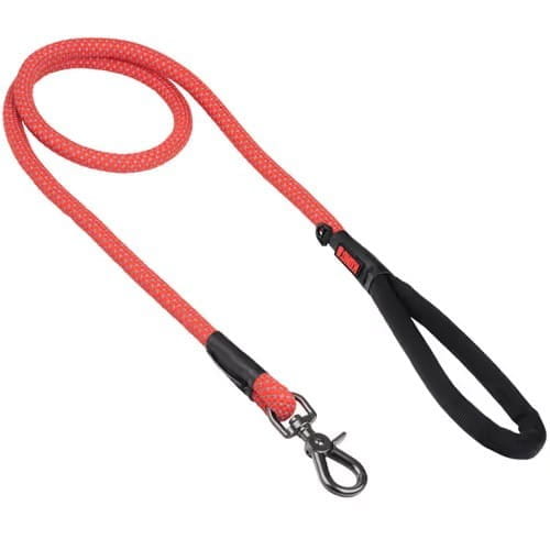KONG Rope Leash 1,5 m – Czerwona Smycz Linowa dla Molosowatych Psów