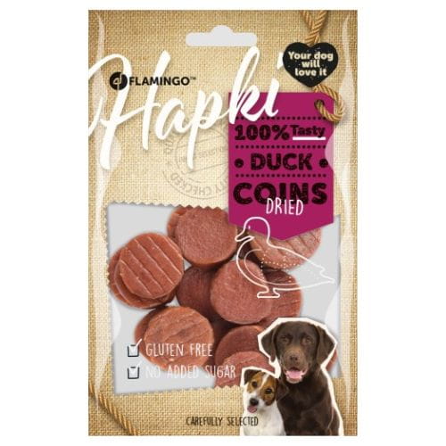 Flamingo Hapki – Talarki z Kaczki dla Psów – Naturalna Nagroda Treningowa (85g)