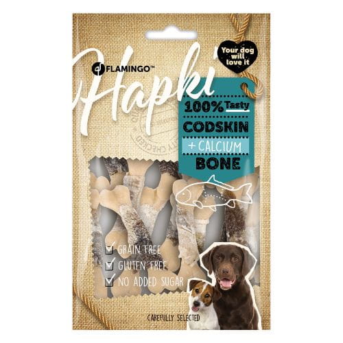 Flamingo Hapki – Kostki z Dorszem 85g – Rybna Przekąska dla Psów