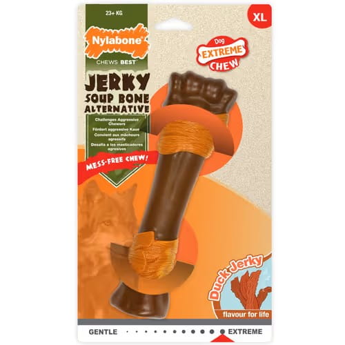 Nylabone Extreme Duck Jerky Bone XL – Super Wytrzymały Gryzak o Smaku Kaczki