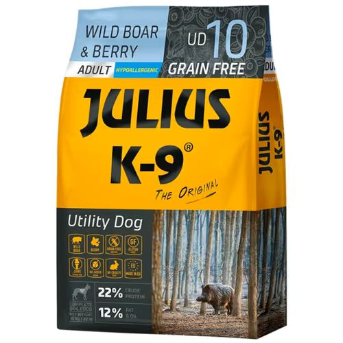Julius K-9 Wild Boar & Berry Adult – Bezzbożowa Karma z Dziką Nutą