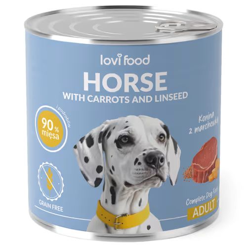 Lovi Food Konina z Marchewką i Siemieniem 800g – Karma Premium