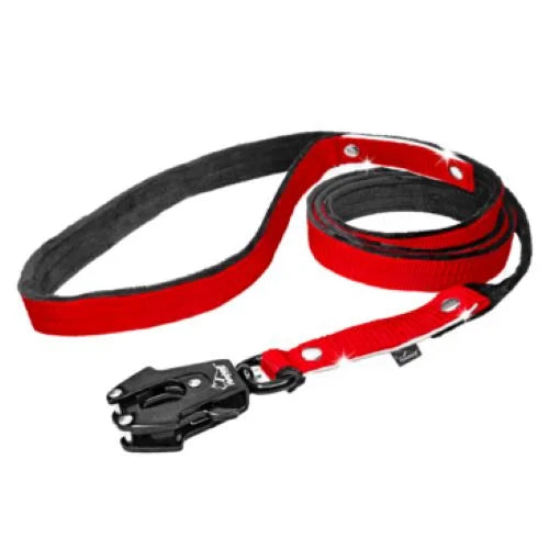 Hundstaff Extreme Leash Safe – Czerwona Smycz 220cm z Odblaskami