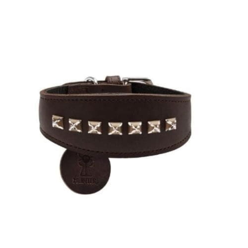 Hunter Larvik Style – Brązowa Obroża Skórzana dla Psów o Smukłej Szyi