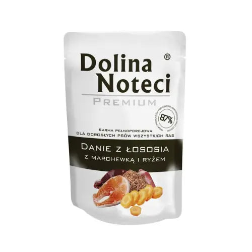 Dolina Noteci Premium 150g – Mokra Karma z Łososiem, Marchewką i Ryżem