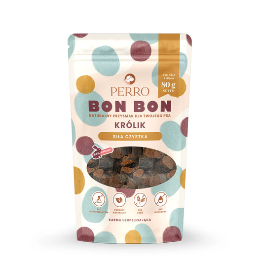 Perro BON BON Królik – Naturalny Przysmak 80g – Siła czystka